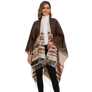 9999 Shawl Wraps For Women, Elegant Knitted Cape Open Front Poncho Scarf